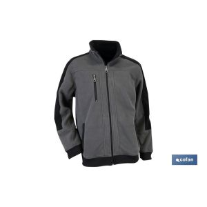 Chaqueta polar modelo walker 370 g/m gris-negro talla xl