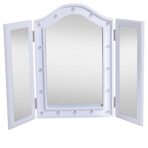 Espelho de maquilhagem madeira mdf color blanco 73x53,5x4,5 cm Homcom