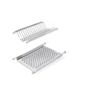 Emuca escorredores de pratos para módulos altos, módulo 500mm, aço inox