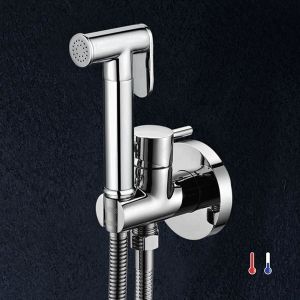 Kibath torneira para wc intimate hygiene 2 águas cromado brilhante em latão