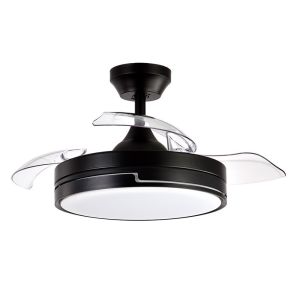 Ventilador dc 48w olimpia preto 3 lâminas