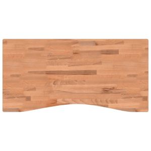 vidaXL tablero de escritorio madera maciza de haya 100x(45-50)x4 cm