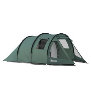 Tenda de campismo poliéster, fibra de vidro e nylon multicolor