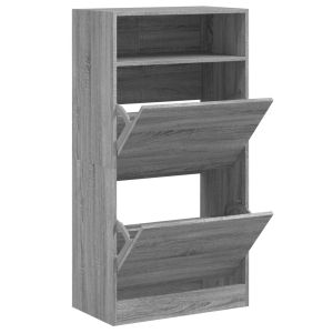 vidaXL zapatero de madera de ingeniería gris sonoma 60x34x116 cm