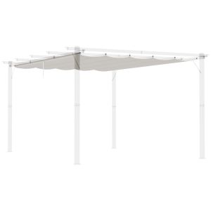 Cobertura para pérgola poliéster color beige 3,5x2,5 m Outsunny