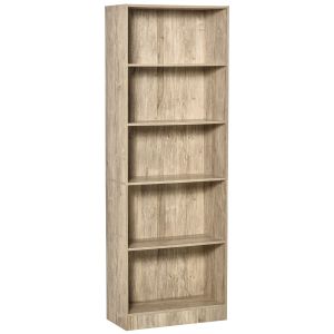 Estante para livros melamina de madeira e mdf color marrón 63x29,5x176 cm