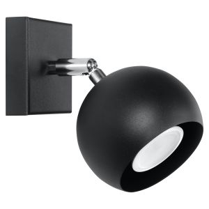 Lámpara de pared oculare 1 negro acero 10x10x16cm