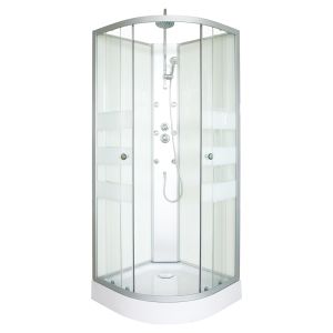 Ondée - cabina de duche de hidromassagem amelia - branco - quadrante 80cm