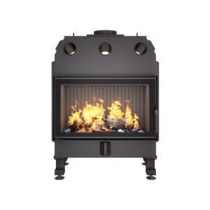 Lareira de inserção a lenha preto - energy 80x50 (17,0 kw) eco