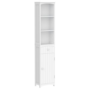 Armário polivalente mdf color blanco 34 x 24 x 170cm Homcom