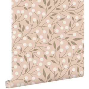 Estahome papel de parede padrão floral cor-de-rosa - 50 x 900 cm - 139590