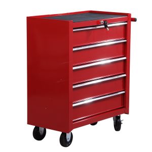 Carro de ferramentas aço color rojo 67,5x33x77 cm Homcom