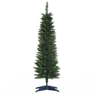 Árvore de natal metal, PVC, plástico color verde φ46x150cm Homcom