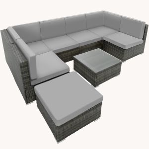 Conjunto de móveis de rattan veneza