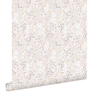 Estahome papel de parede flores rosa lilás - 53 cm x 10,05 m - 139531