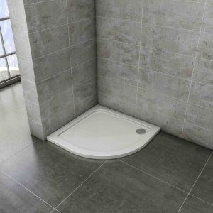 Base de duche quadrant 90x90x3cm branca, pedra artificial