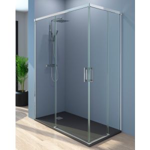 Porta de duche retangular | cromo brillo 110cm x 80cm