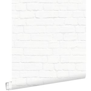Estahome papel de parede parede de tijolo branco - 53 cm x 10,05 m - 138533