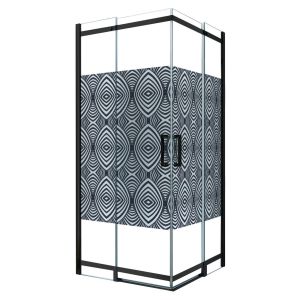 Ondee - porta uimi - canto de correr - acabamento preto mate - 90x90x210cm