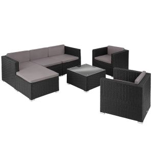 Conjunto de rattan lignano com 2 poltronas