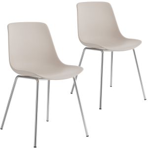 Conjunto de 2 cadeiras de plástico mave, ergonómicas, carga máx. 120 kg, ci