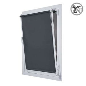 Estores opaco easyfix estore de rolo instalação sem furar cinza 150 x 180cm