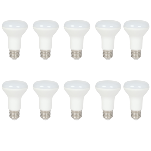 10x lâmpada LED r63 9w, rosca E27, branco neutro 4200k