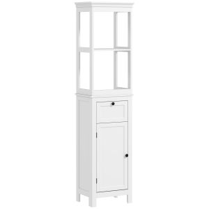 Coluna casa de banho mdf color blanco 40x30x165 cm Homcom