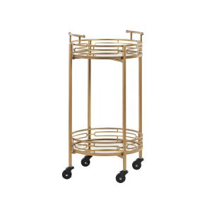 Carrito de cocina farley metal dorado