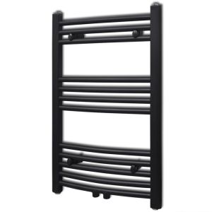 vidaXL radiador toallero de baño curvo negro 500 x 764 mm