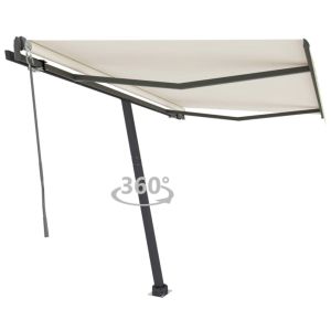 vidaXL toldo de pie automático crema 350x250 cm