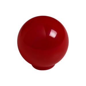 Puxador esfera de abs 24mm vermelho brilhante, lote com 75