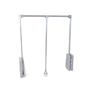 Emuca varão basculante para roupeiro hang, 450 - 600, pintado preto, aço e