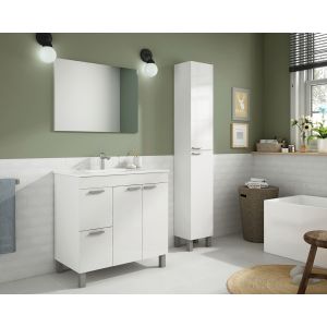 Ondee - móvel de casa de banho aktiva - 80cm - branco - melamina