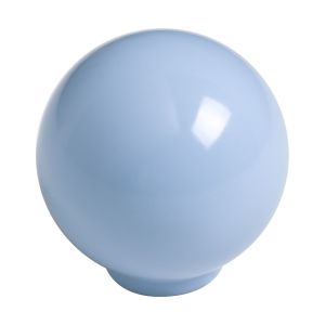 Puxador esfera abs 34mm azul bebê brilhante, lote com 50