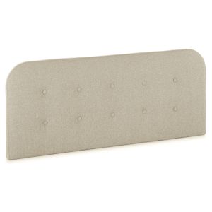 Cabeceira estofada saona 150x60 cm bege, 8 cm de espessura