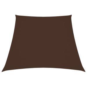 vidaXL toldo de vela trapezoidal de tela oxford marrón 3/4x3 m
