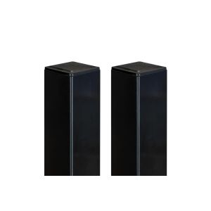 Conjunto de 2 postes de ferro dario 06h190 preto brilhante