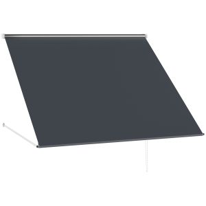 Toldo retrátil para janela alumínio, aço, poliéster color gris 150x120 cm