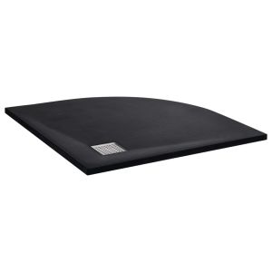 vidaXL plato de ducha smc negro 90x90 cm