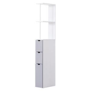 Coluna casa de banho mdf color blanco 15x33x136,5 cm Homcom