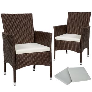 2 cadeiras de rattan + 4 capas