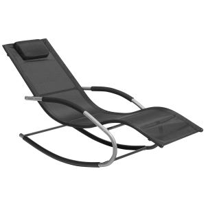 Cadeira lounge/relax metal preto carano