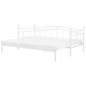 Cama dupla em metal branco 90/180 x 200 cm tulle