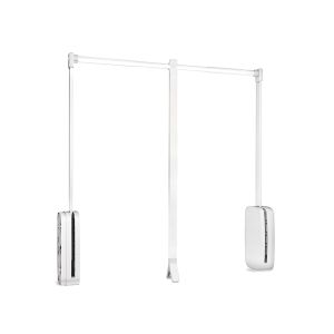 Emuca varão basculante para roupeiro sling, 600 - 830, plástico branco, aço
