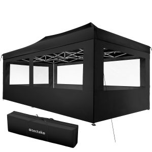 Pavilhão, com estrutura de alumínio, preto