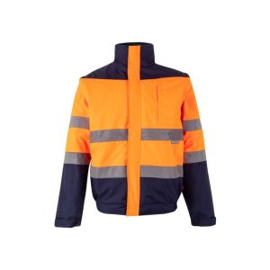 Casaco bicolor av 2xl azul marinho/laranja fluorescente