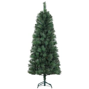 Árvore de natal plástico, metal color verde 80cmx80cmx180cm Homcom