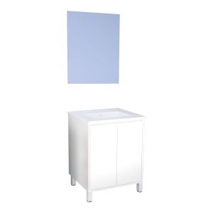 Ondee - móvel de casa de banho belis - espelho de suspensão - 60cm - branco