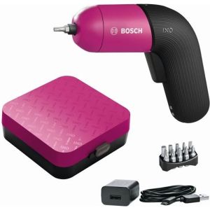 Chave de fenda/desparafusadora sem fio Bosch ixo vi 3,6 v - rosa e preta -